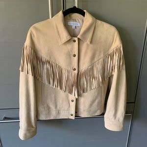 Intermix Goat Suede NWOT fringe jacket